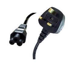 3 Pin Fused Laptop Power Cable 1.8m Black - Image 2
